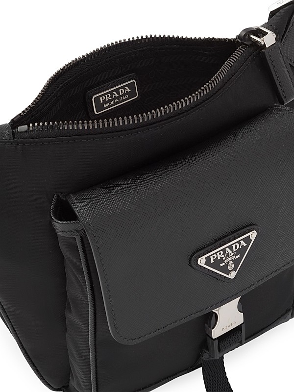 Shop Prada Re-Nylon And Saffiano Leather Shoulder Bag | Saks Shop Prada Re-Nylon And Saffiano Leather Shoulder Bag | Saks