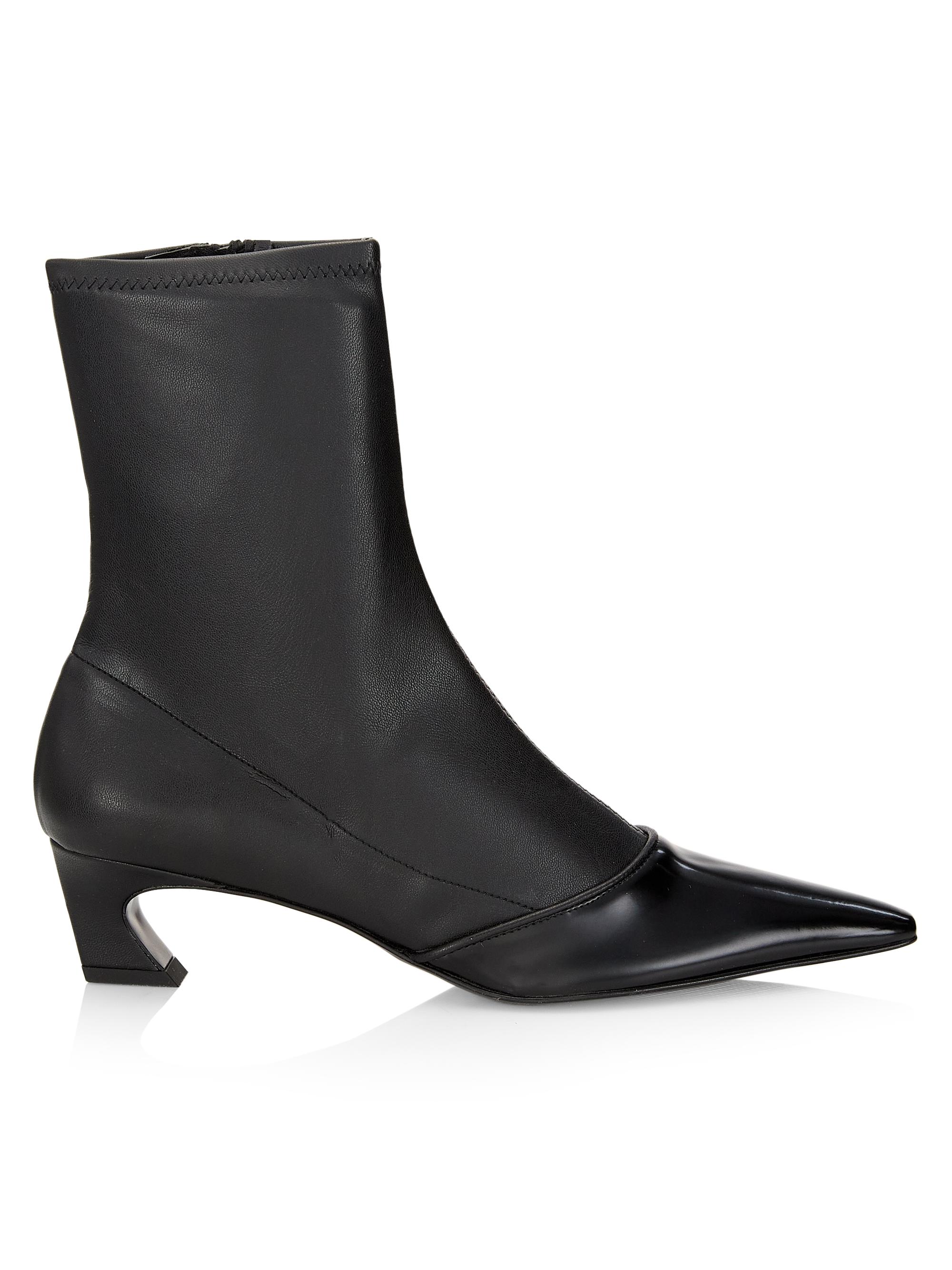 Acne Studios Women's Bano 50MM Leather Booties - Black