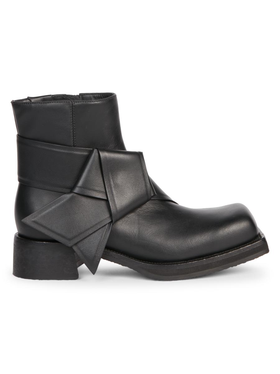 Acne Studios Musubi Ankle Boots Black ムスビ アンクルブーツ Acne Studios Musubi Knotted Leather Ankle Boots | Saks Fifth
