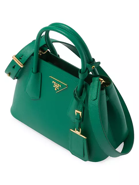 Prada Green Saffiano Leather Small Promenade Shoulder Bag