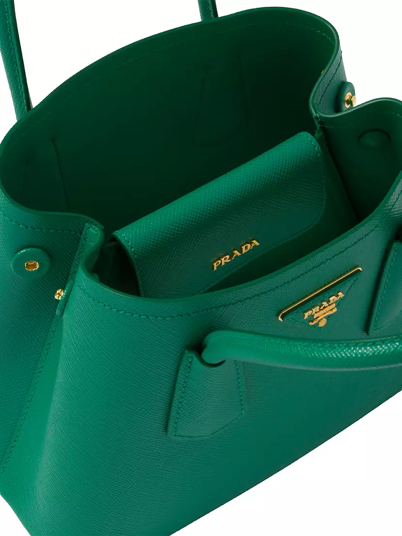 Shop PRADA Linea Rossa Prada Double Saffiano Leather Mini Bag by