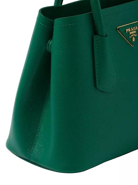 Prada Mini Double Saffiano Leather Tote Bag
