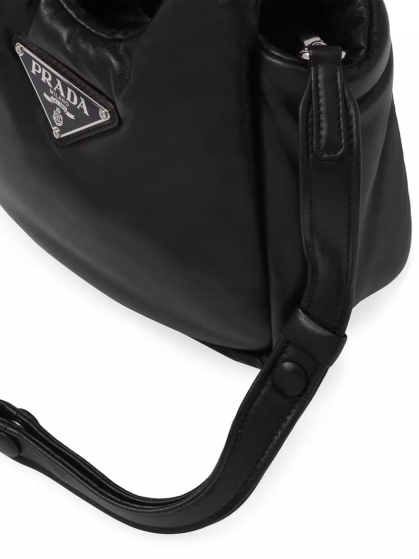 Padded nappa leather mini crossbody bag
