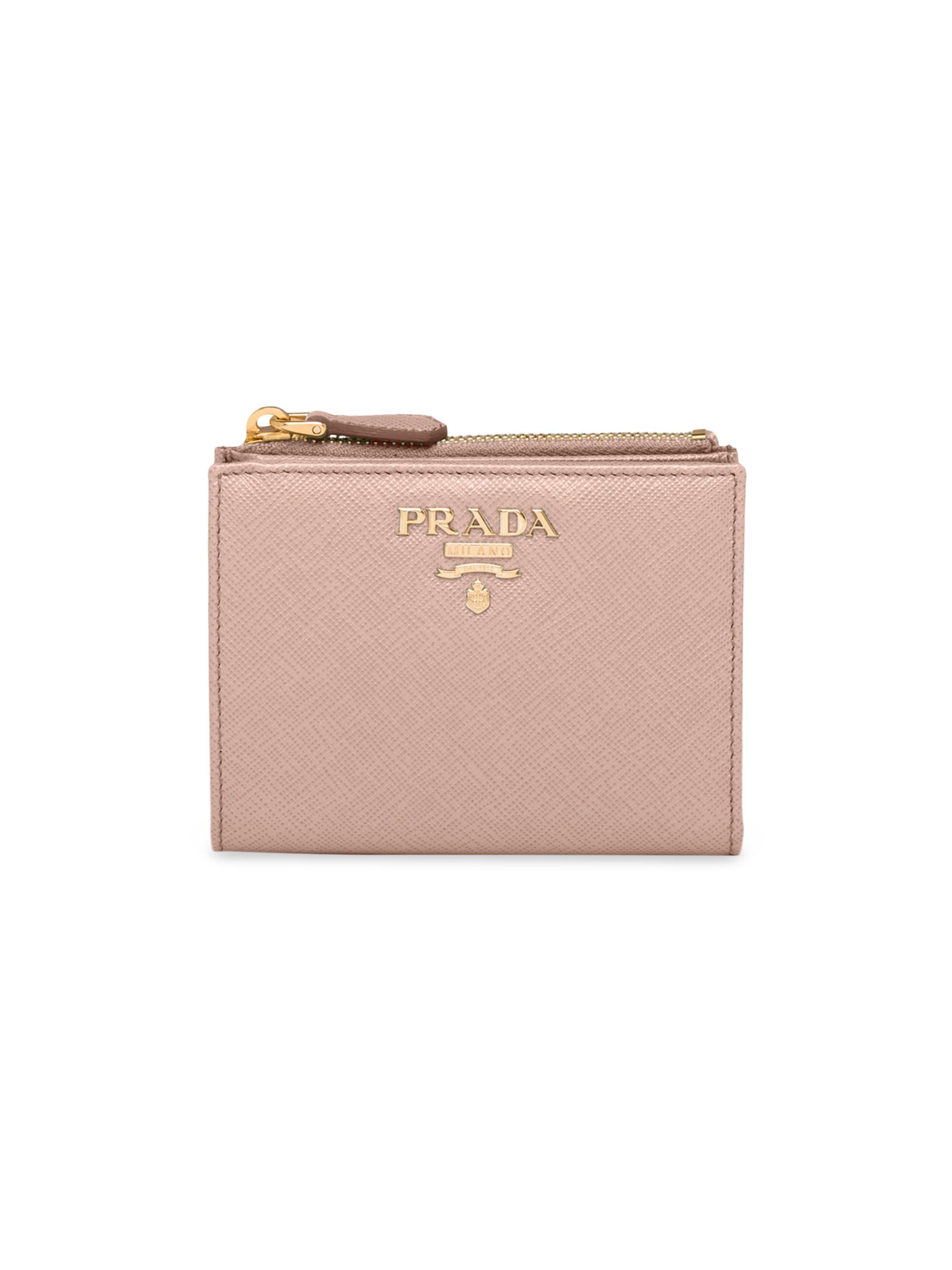 Prada Women's  Saffiano Leather Wallet - Pink - Women's Accessories
