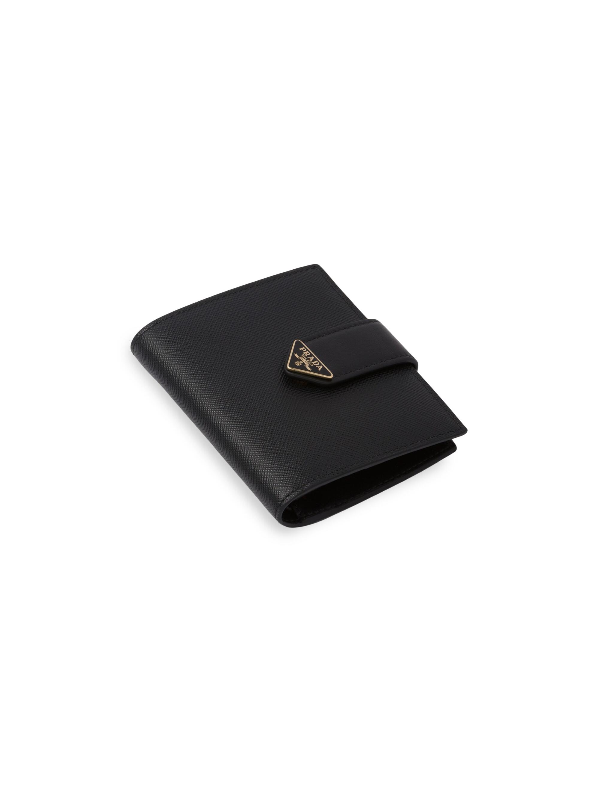 Prada Small Saffiano and Smooth Leather Wallet | Saks Fifth