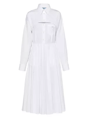 Prada shirt maxi dress - White