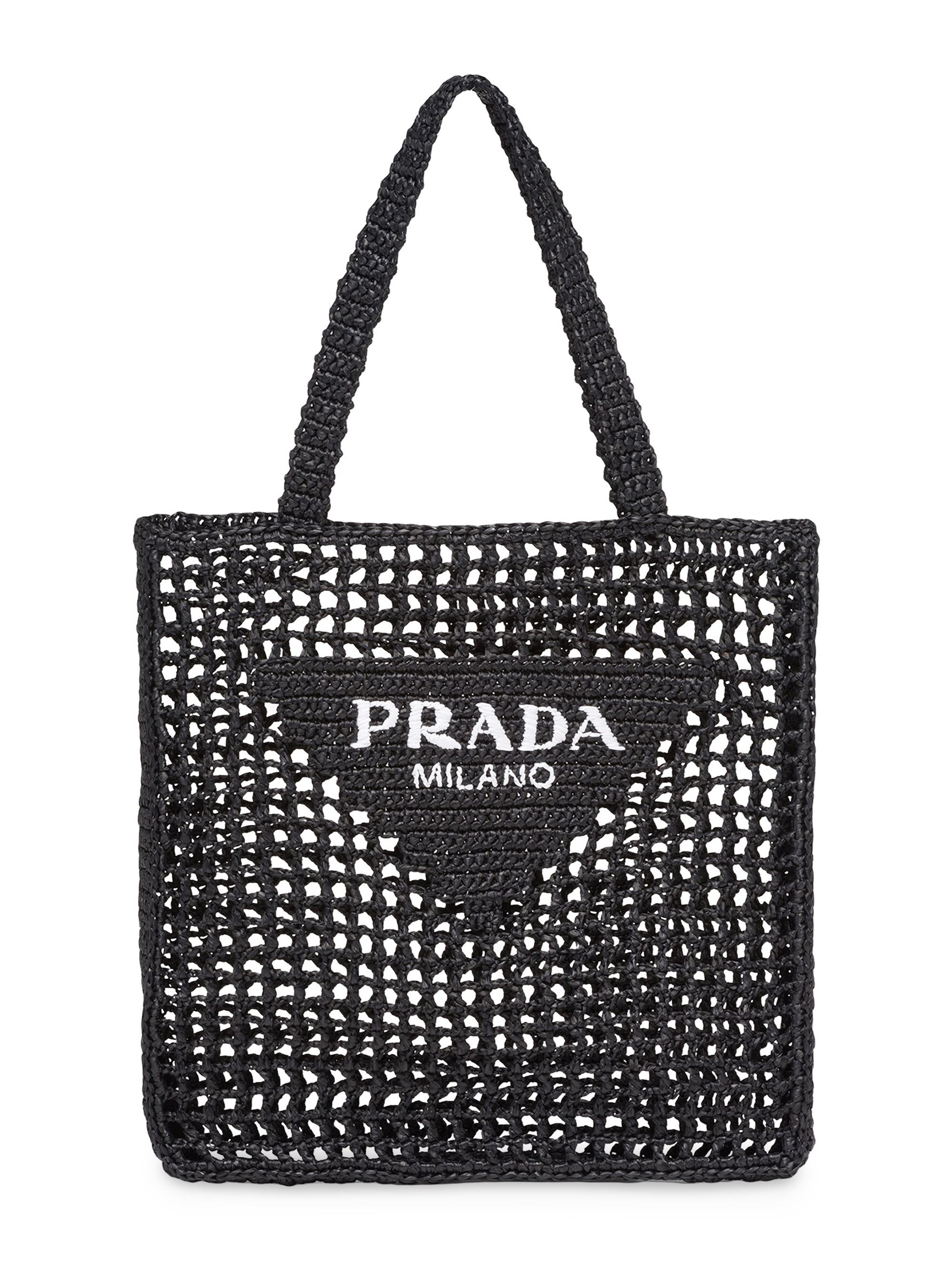 Prada Women's  Crochet Tote Bag - Black