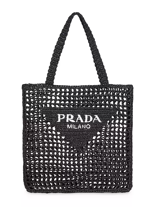 Shop Prada Raffia Tote Bag | Saks Fifth Avenue