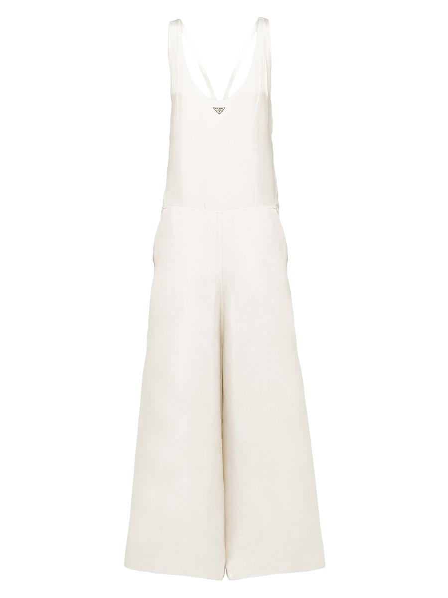 【プラダ・PRADA】Embroidered Oxford cotton jumpsuit Prada Embroidered Oxford cotton jumpsuit - ShopStyle