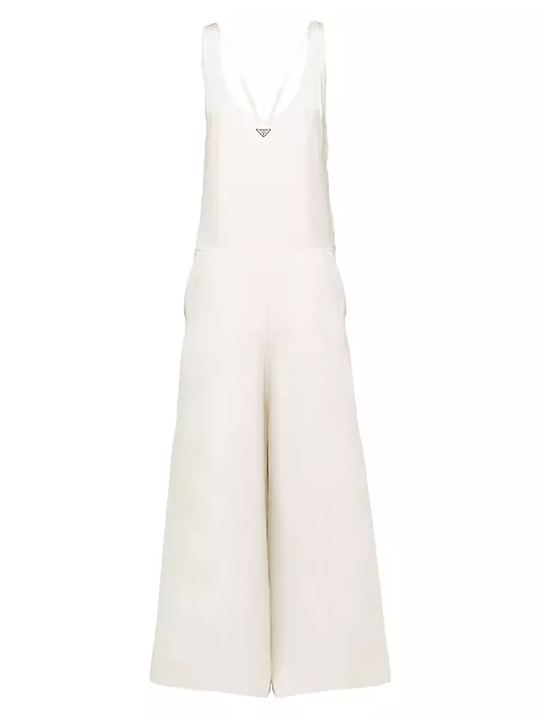 Garment-Dyed Jumpsuit In Silk Twill