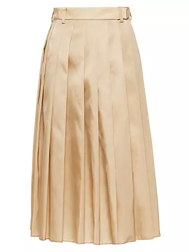 Womens Gold Flare Skirt