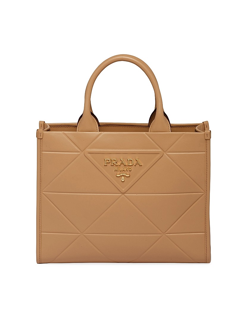 Shop Prada Small Leather Symbole Bag with Topstitching Shop Prada Small Leather Symbole Bag with Topstitching