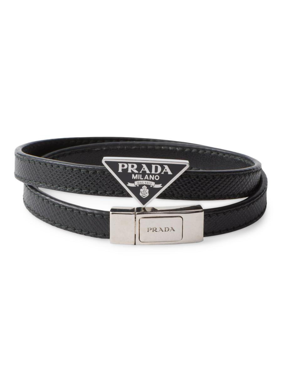 Prada Saffiano Leather Bracelet | Saks Fifth Avenue
