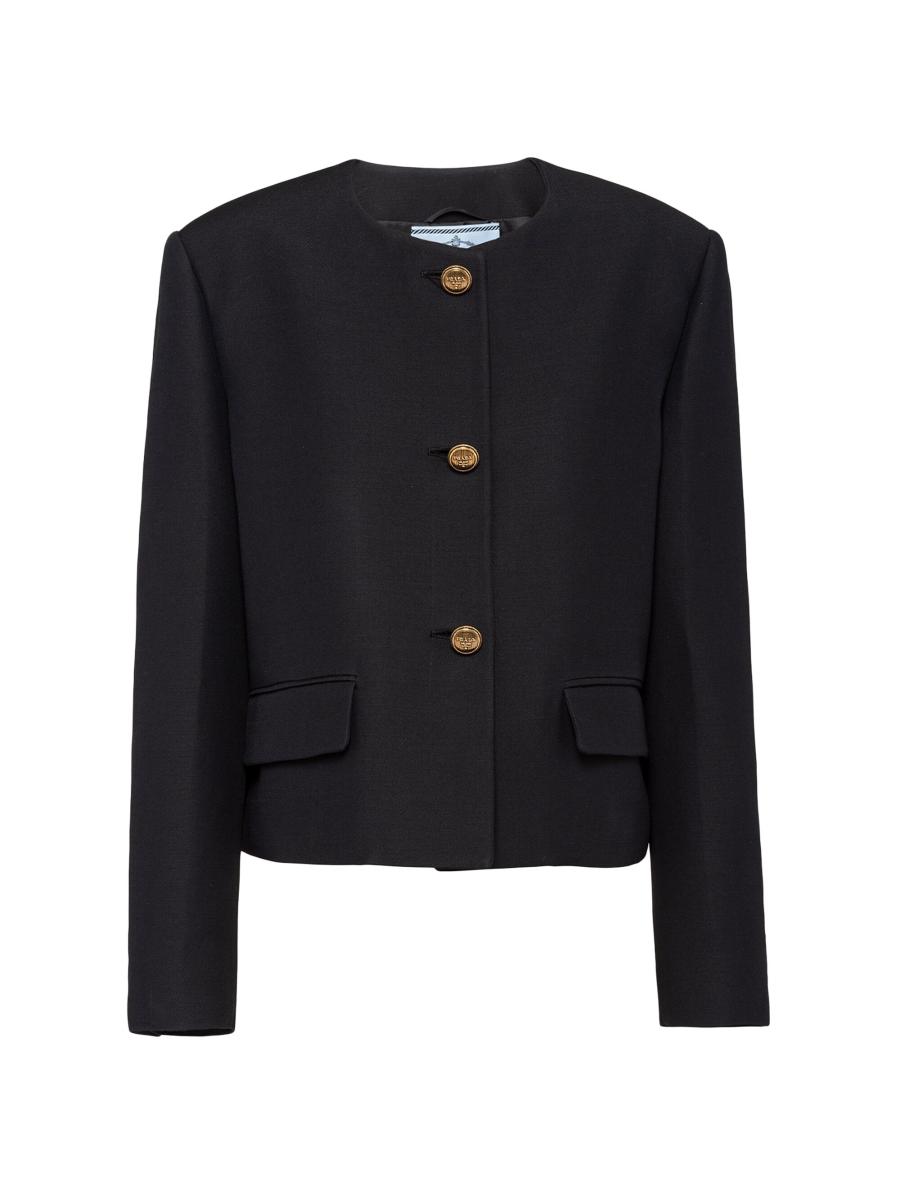 【プラダ・PRADA】Single-breasted tricotine jacket Prada Single-Breasted Tricotine Jacket | Saks Fifth Avenue