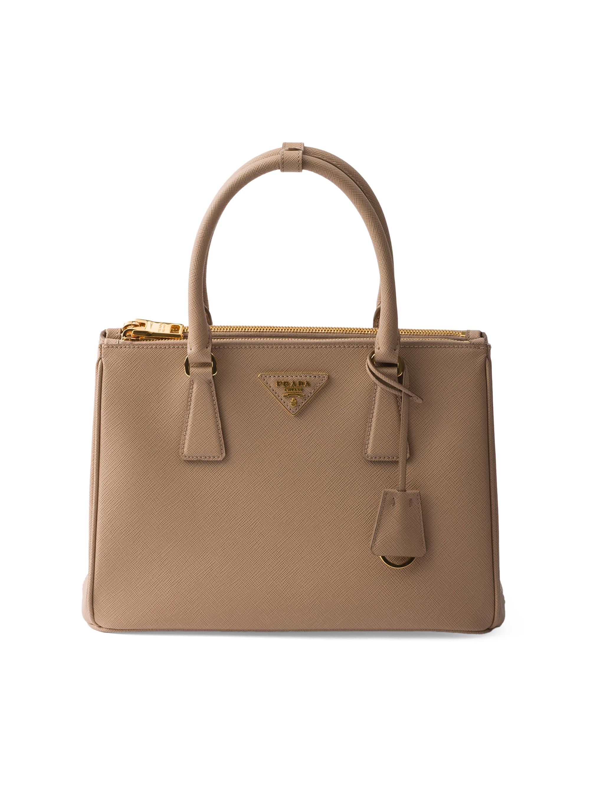 Prada Women's  Galleria Saffiano Leather Top Handle Bag - Light Beige