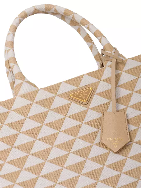 Prada Large Symbole Embroidered Handbag