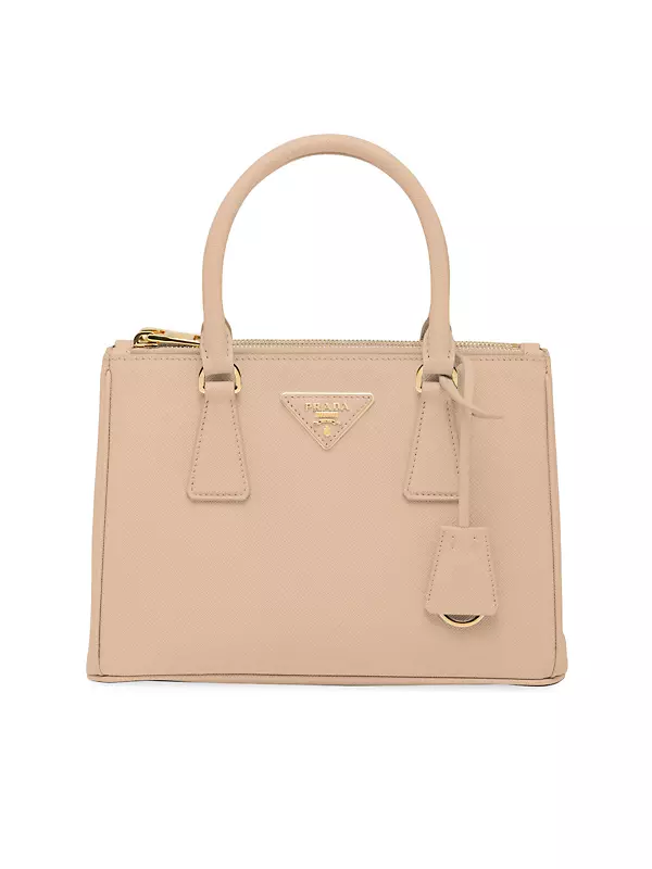 White Prada Galleria Saffiano Leather Mini-bag
