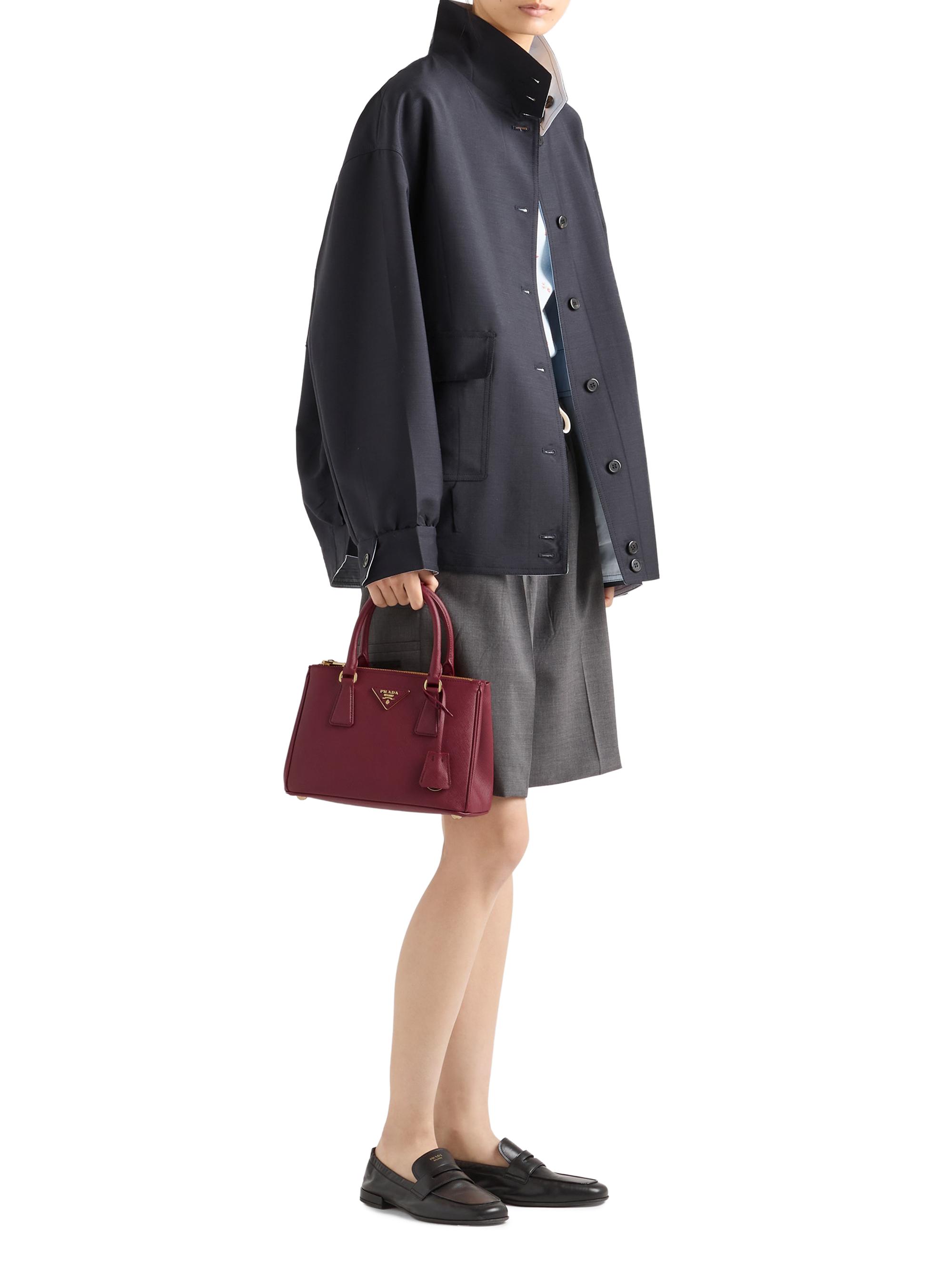 Prada Women's  Galleria Saffiano Leather Top Handle Bag - Burgundy