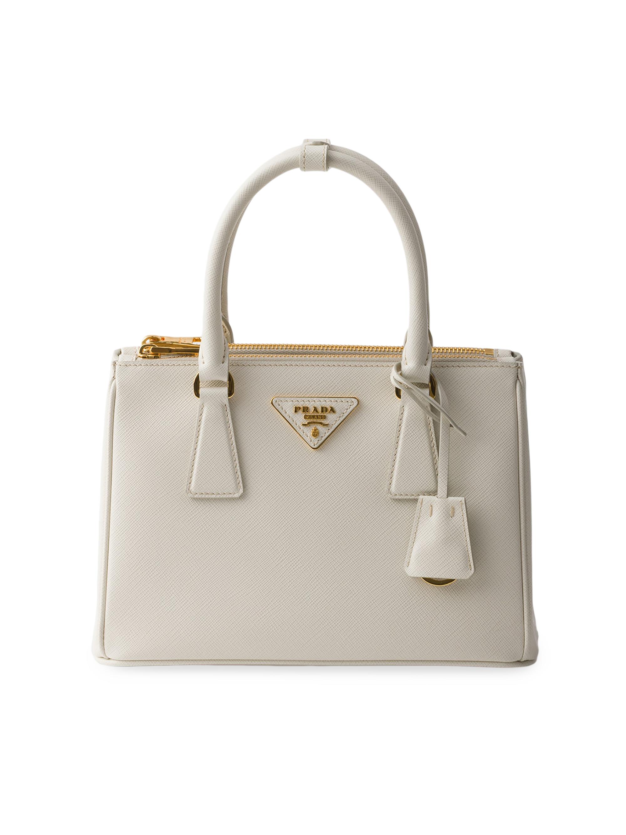 Prada Women's  Galleria Saffiano Leather Top Handle Bag - Cream