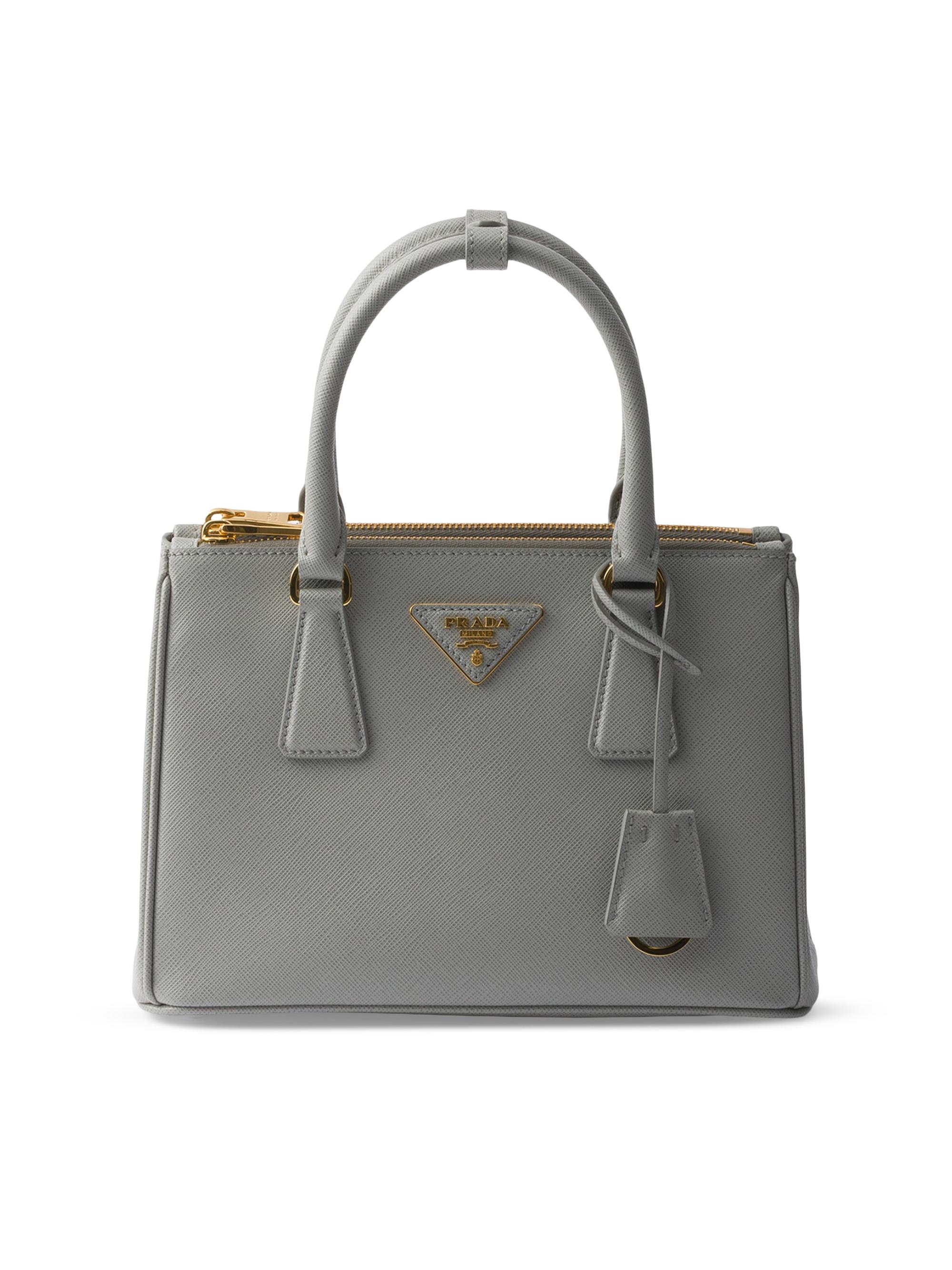 Prada Women's  Galleria Saffiano Leather Top Handle Bag - Medium Grey