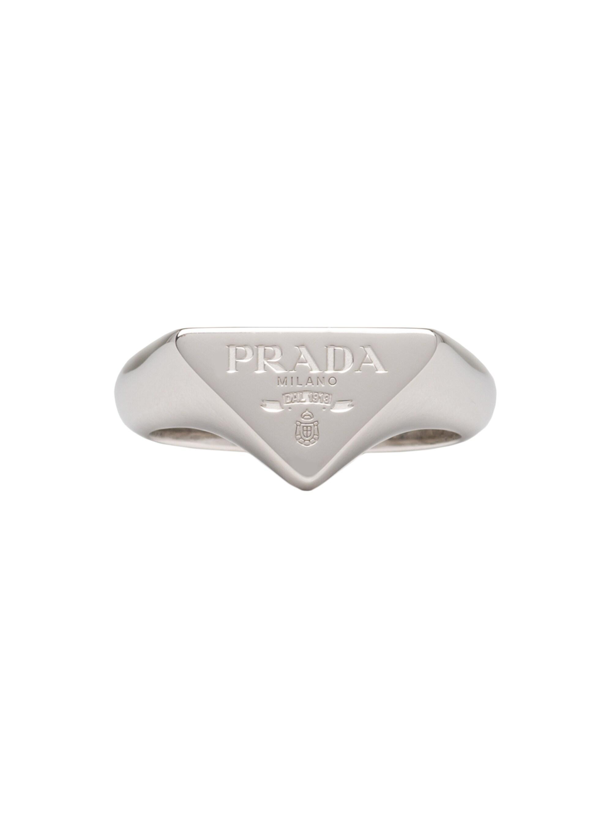 Prada Men's  Symbole Ring - Silver