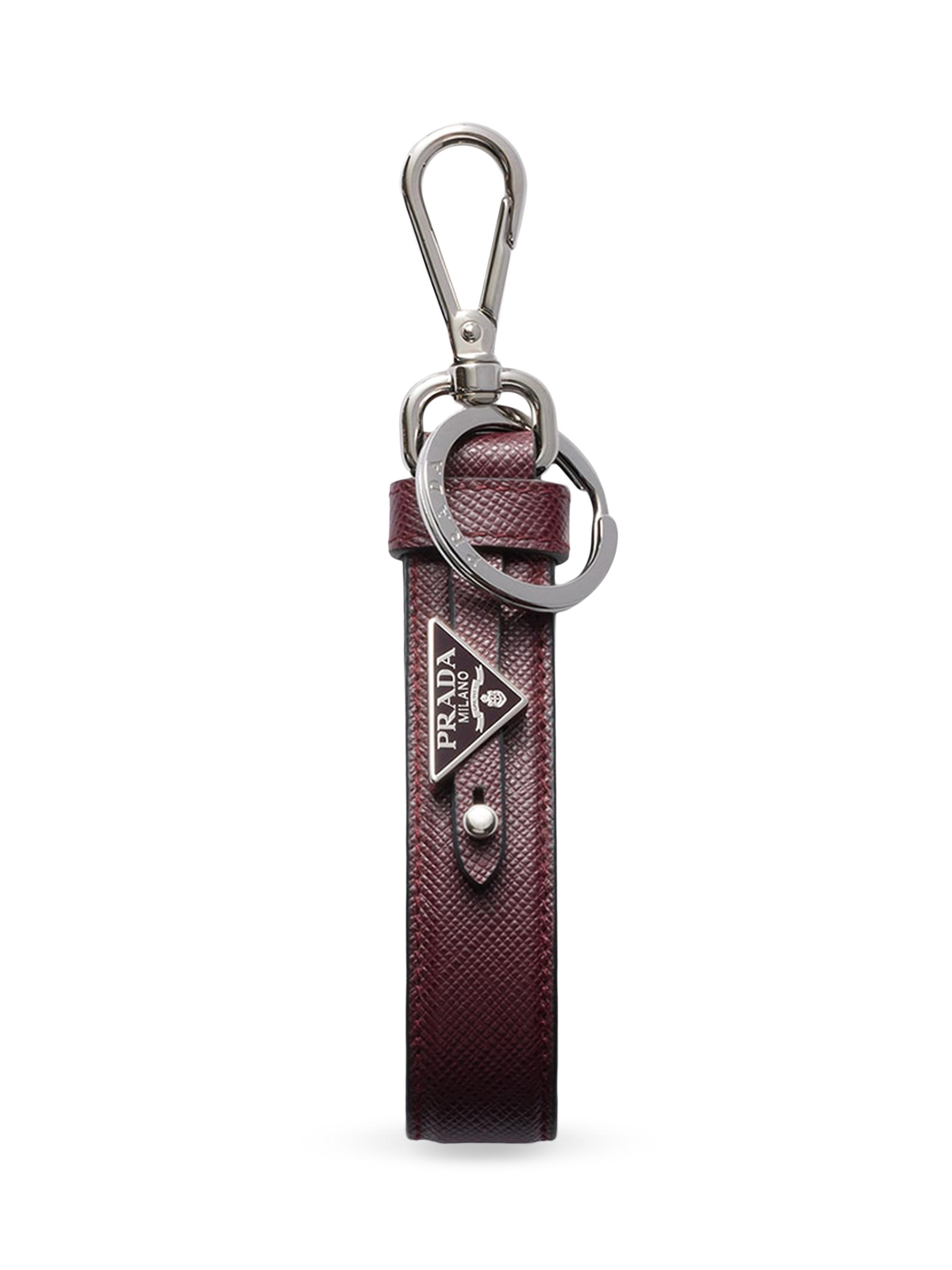 Prada Saffiano Leather Keychain | Saks Fifth Avenue