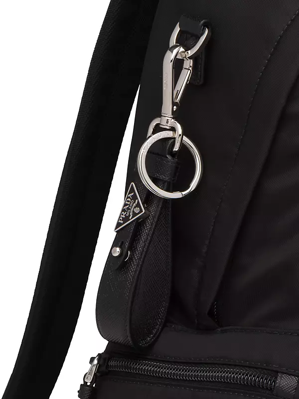 Shop Prada Saffiano Leather Keychain | Saks Fifth Avenue