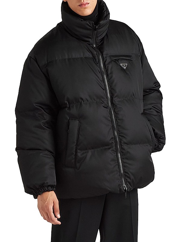 Shop Prada Medium-Length Re-Nylon Down Jacket | Saks Fifth Shop Prada Medium-Length Re-Nylon Down Jacket | Saks Fifth