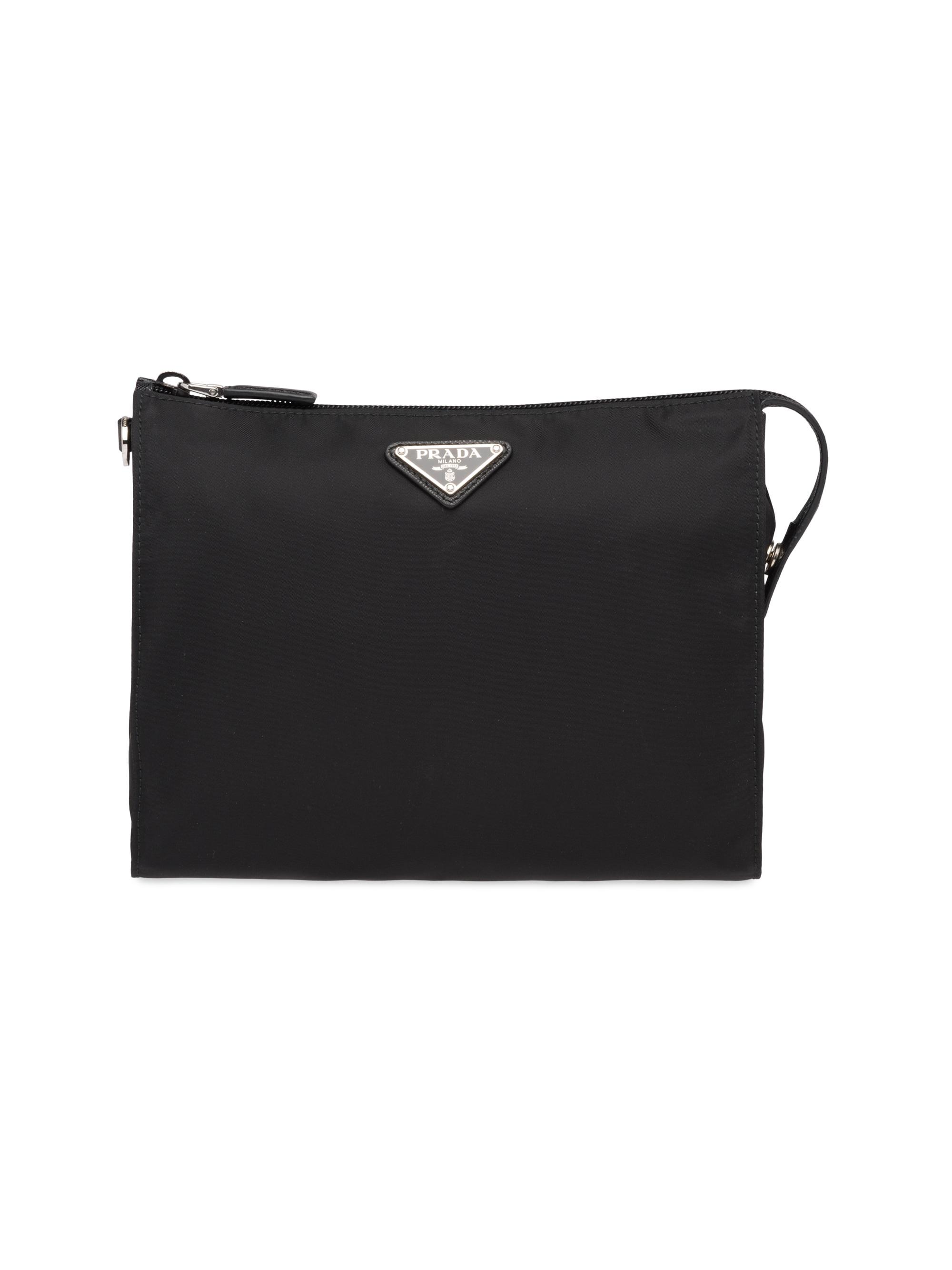 PRADA ブラック ポーチ Prada Re-Nylon and Saffiano Leather Necessaire | Saks Fifth Avenue