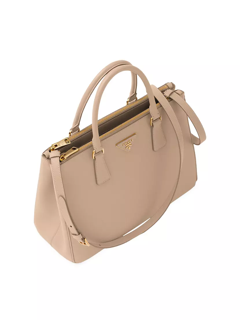 Prada // Grey Galleria Saffiano Leather Top Handle Bag – VSP