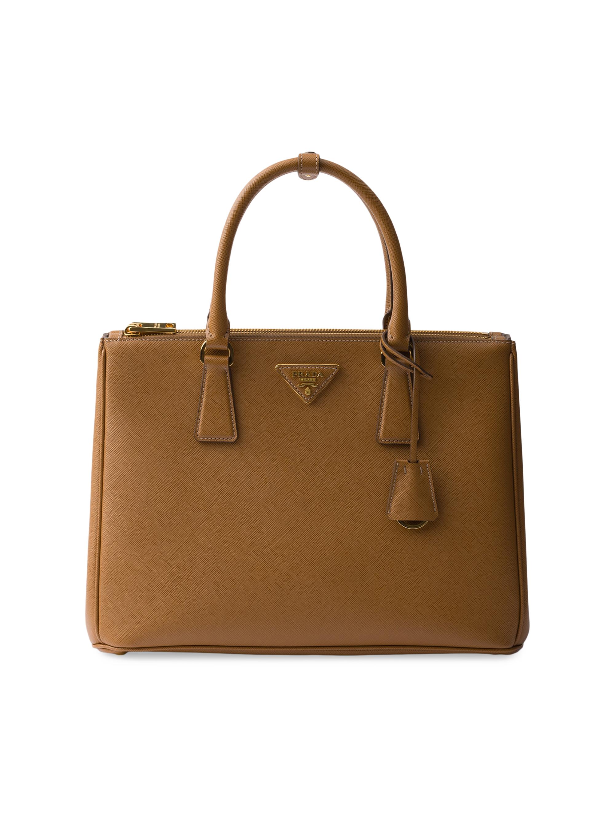 Prada Women's Large Galleria Saffiano Leather Top Handle Bag Brown