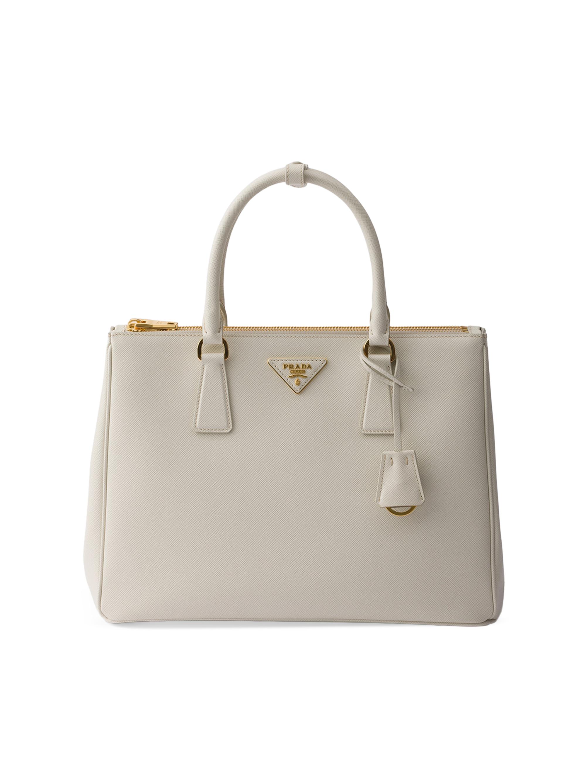 Prada Women's  Galleria Saffiano Leather Top Handle Bag - Off White