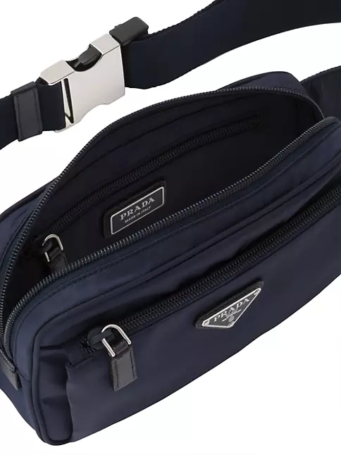 Prada Belt Bag Nylon Brand Body Bag Black Mens Women Unisex with Tracking