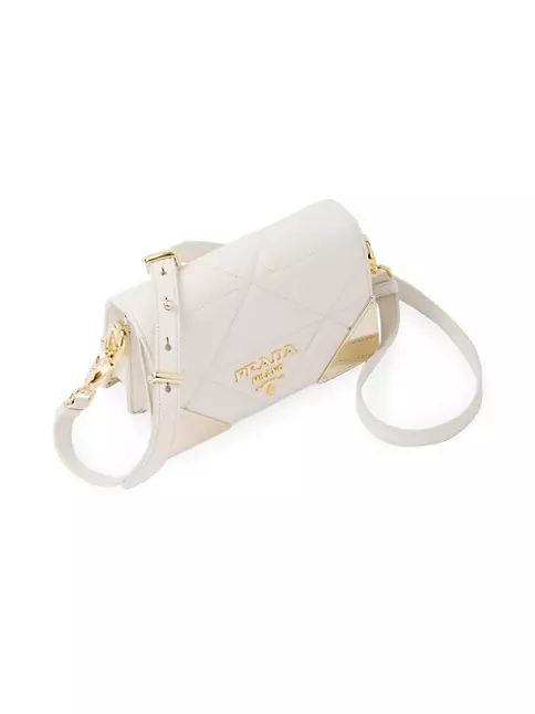 Prada Patchwork System Nappa Leather Shoulder Bag White