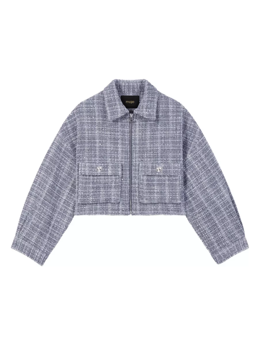 Shop Maje Short Tweed Jacket | Saks Fifth Avenue Shop Maje Short Tweed Jacket | Saks Fifth Avenue