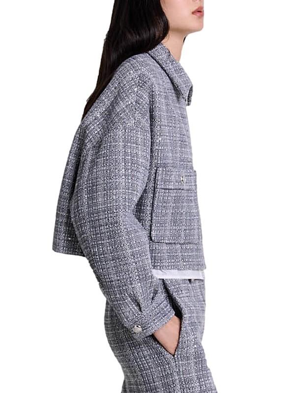 Shop Maje Short Tweed Jacket | Saks Fifth Avenue Shop Maje Short Tweed Jacket | Saks Fifth Avenue