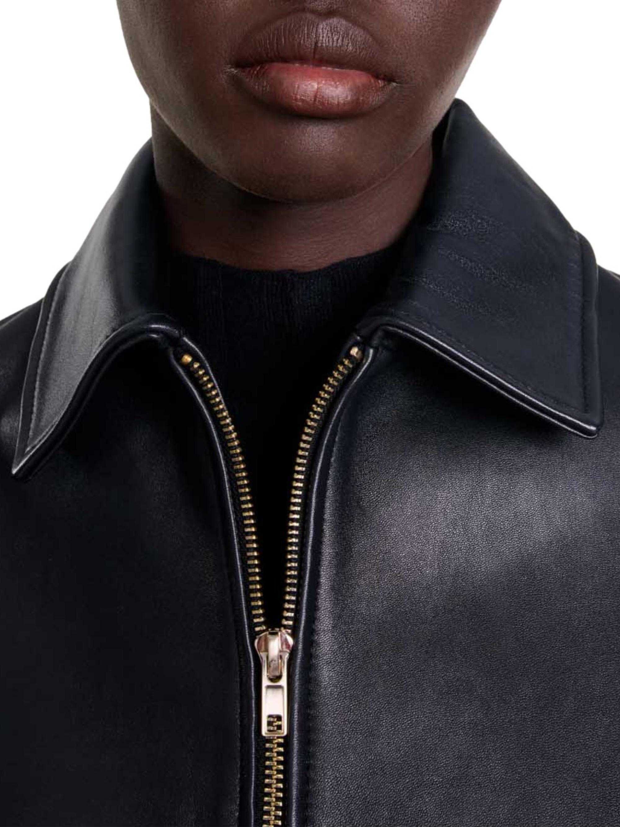 maje ジャケット Maje Leather Jacket | Saks Fifth Avenue