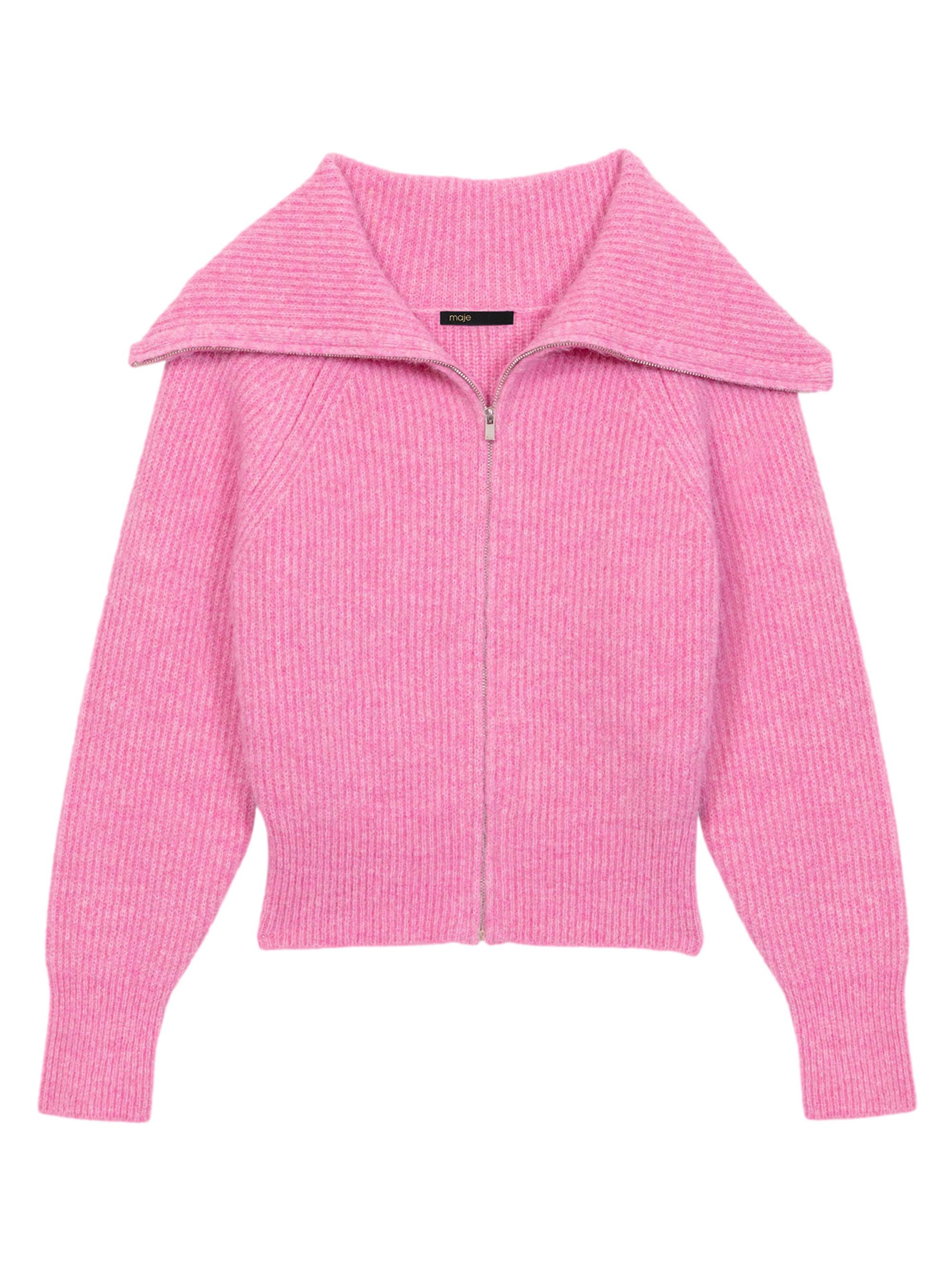 Maje Women's Wool-Blend Cardigan - Pink