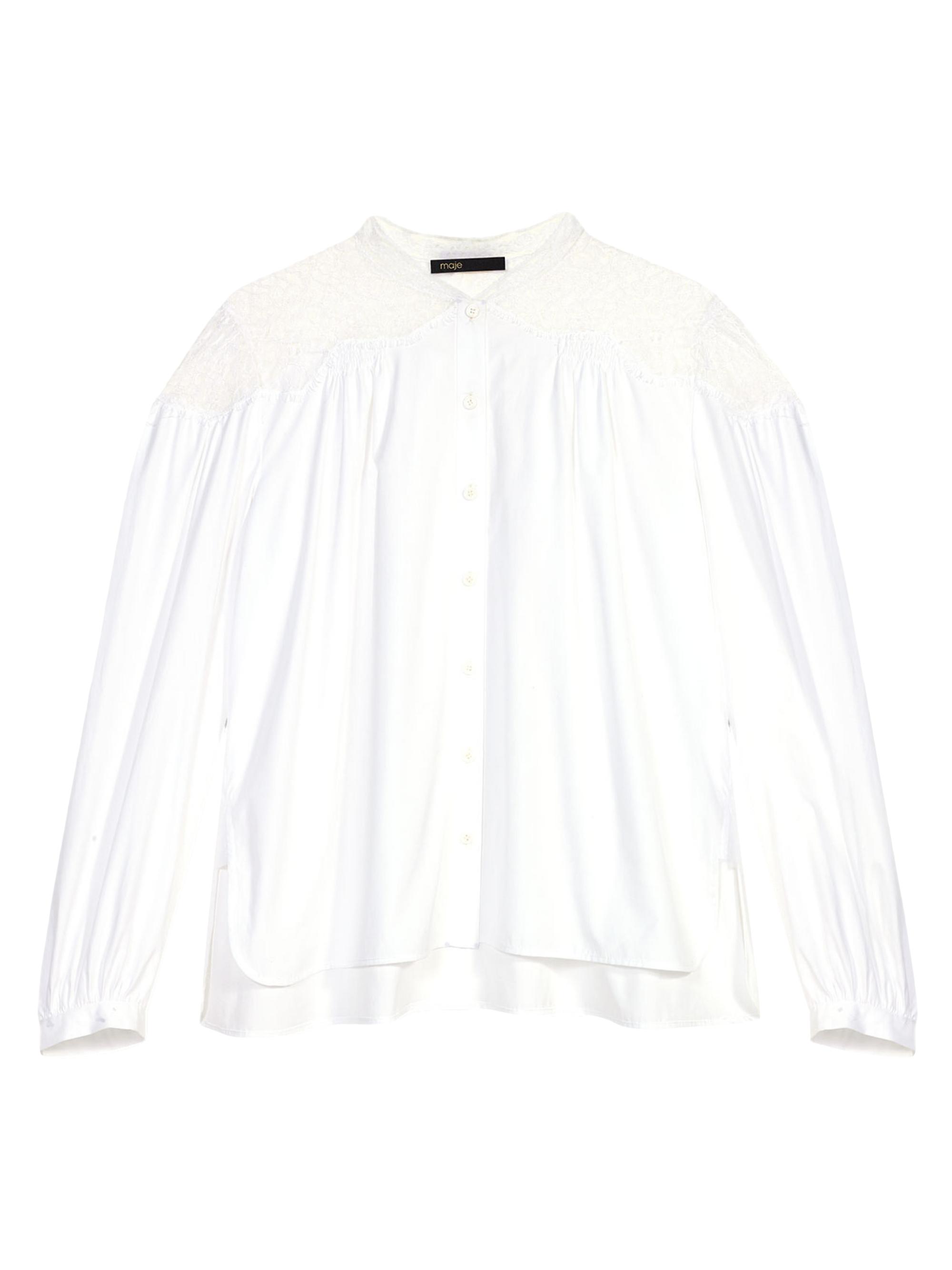 Maje Women's Lace Shirt - White