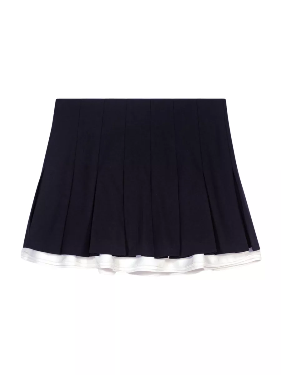 Shop Maje Dual-Material Pleated Skort | Saks Fifth Avenue