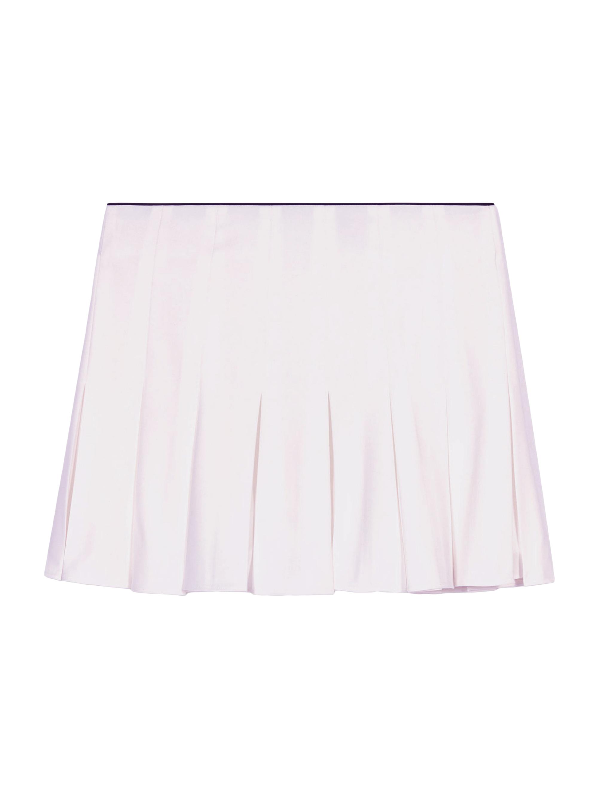 Maje Women's Short Pleated Skirt - White