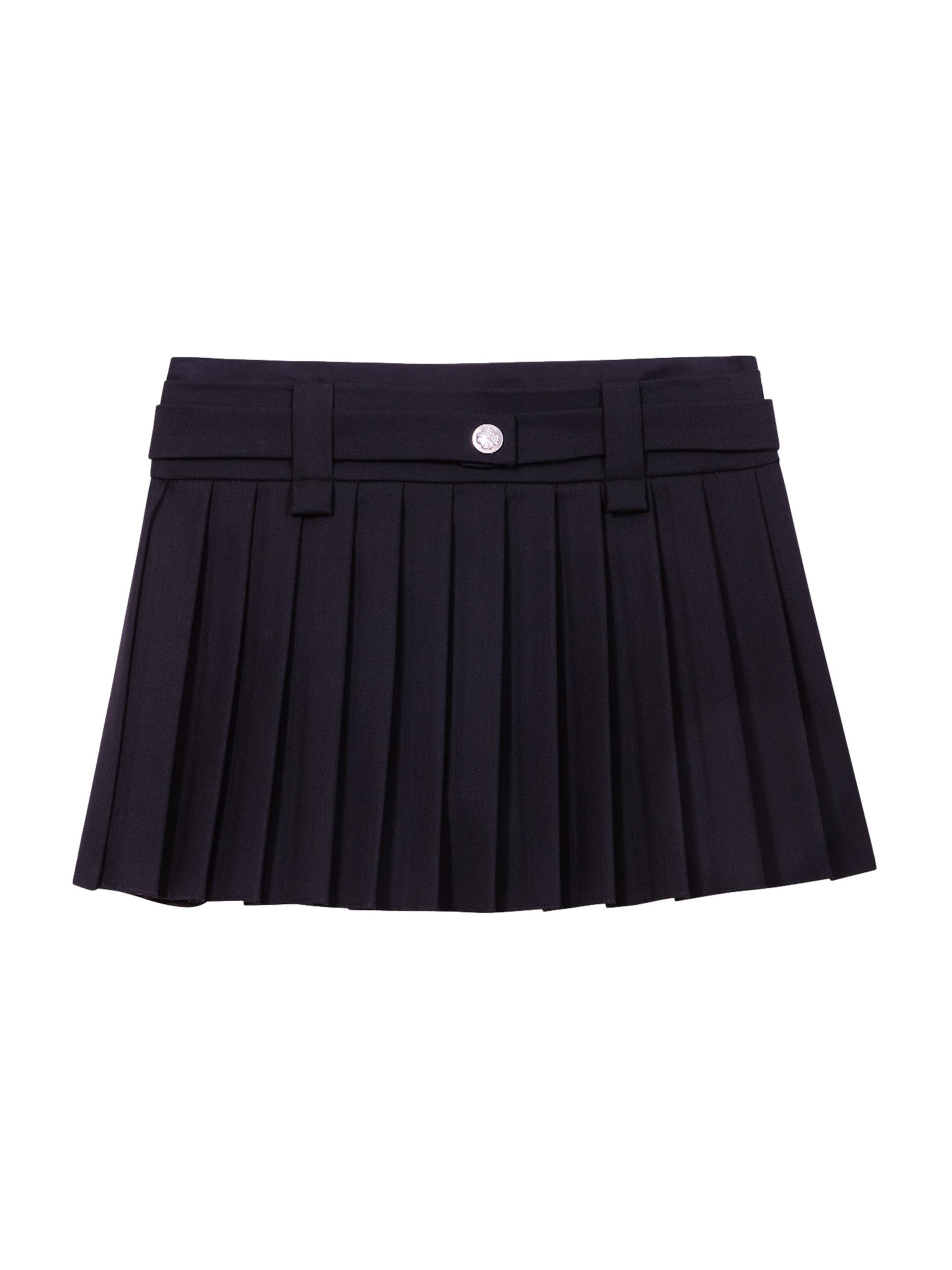 Maje Women's Short Pleated Skirt - Black