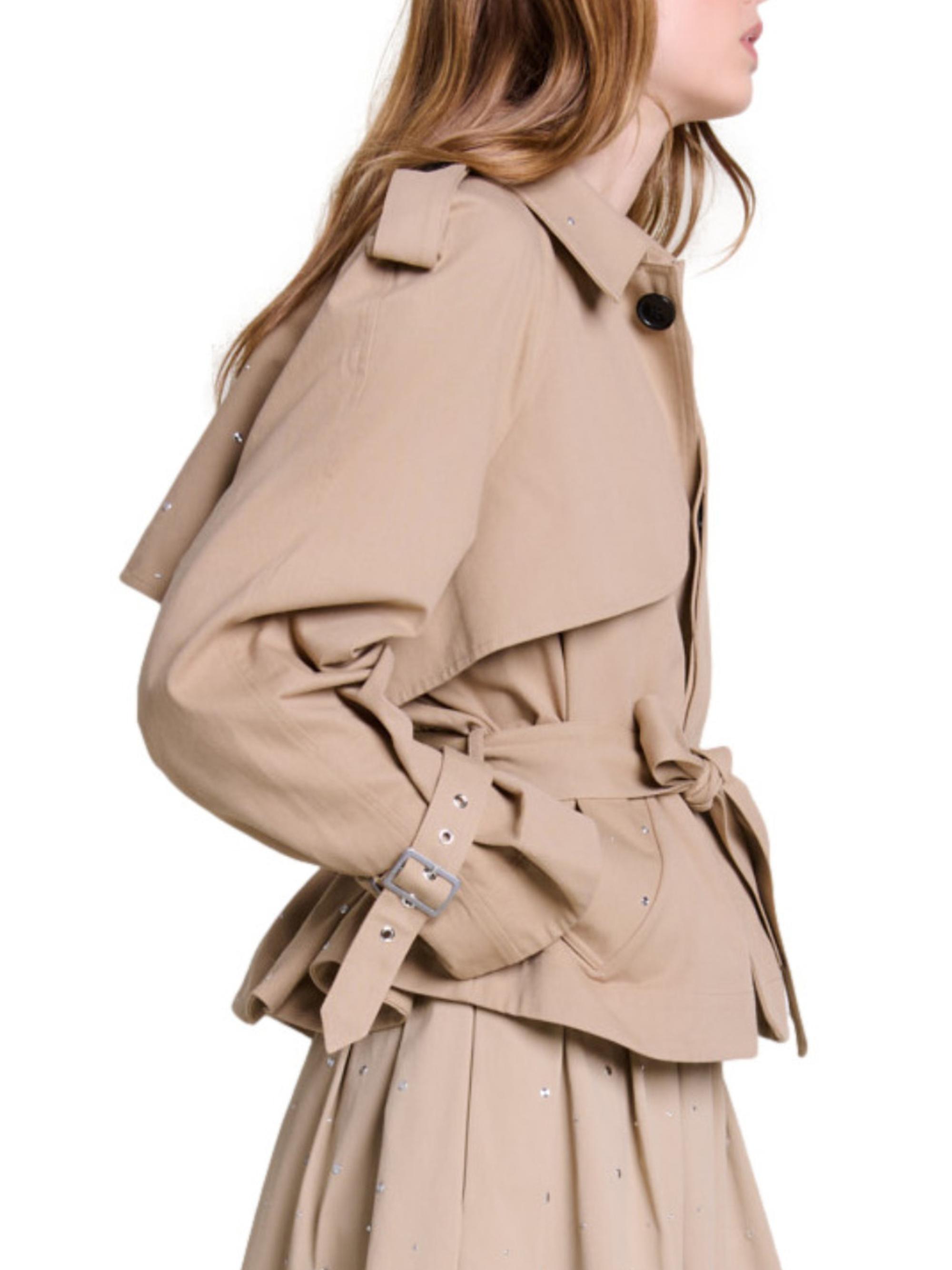 Maje Short Studded Trench Jacket | Saks Fifth Avenue