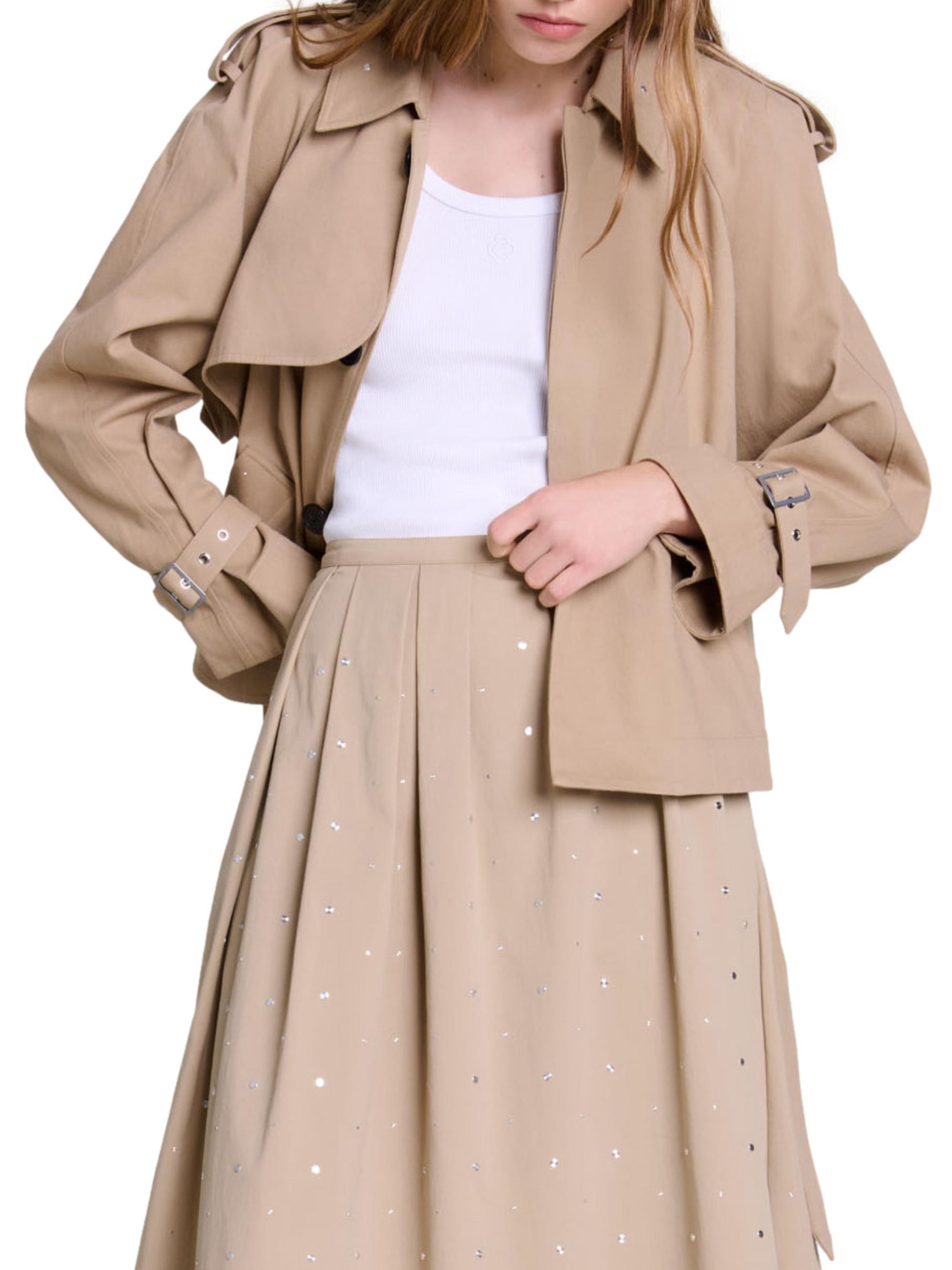 Maje Short Studded Trench Jacket | Saks Fifth Avenue