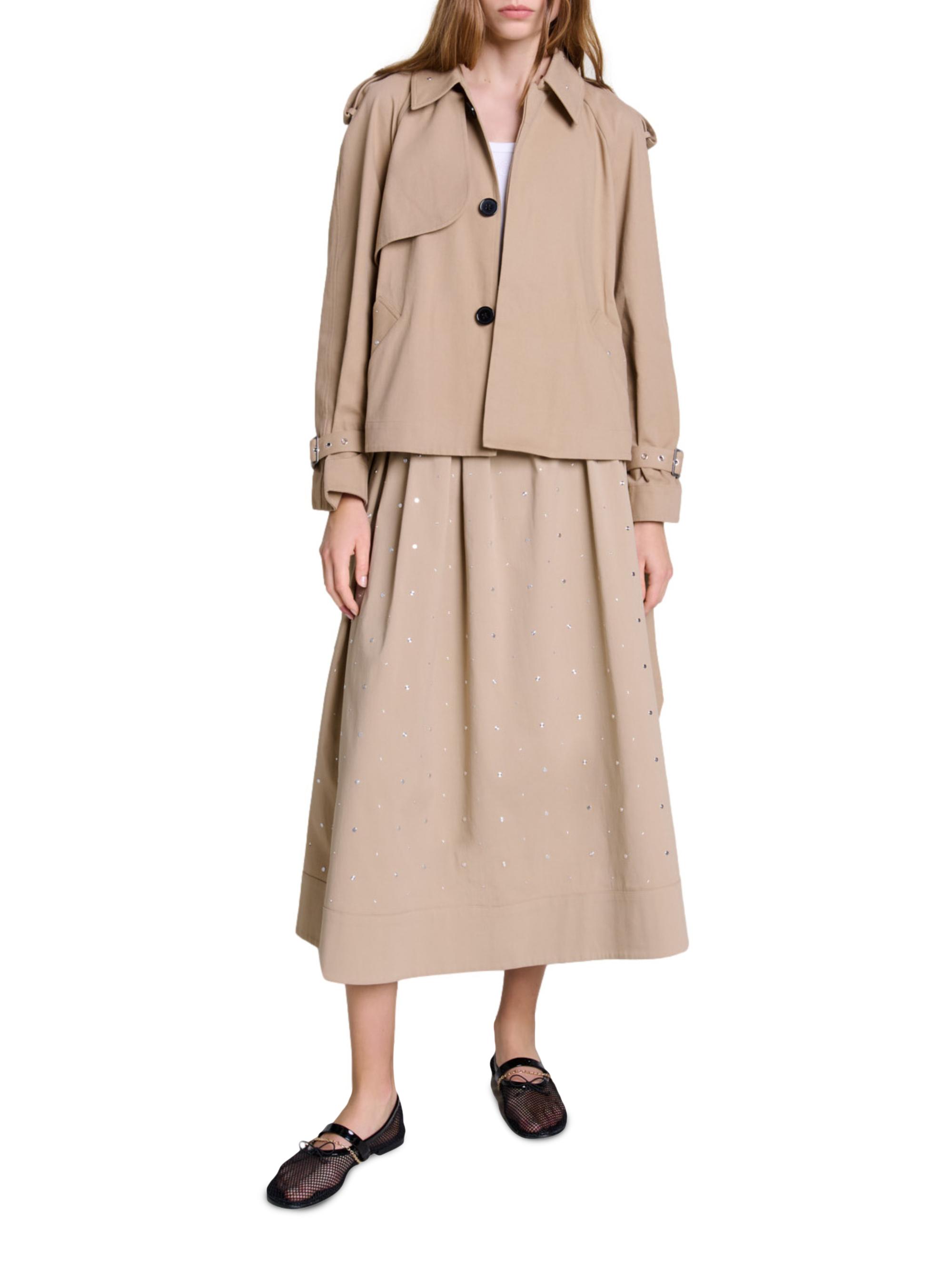 Maje Short Studded Trench Jacket | Saks Fifth Avenue