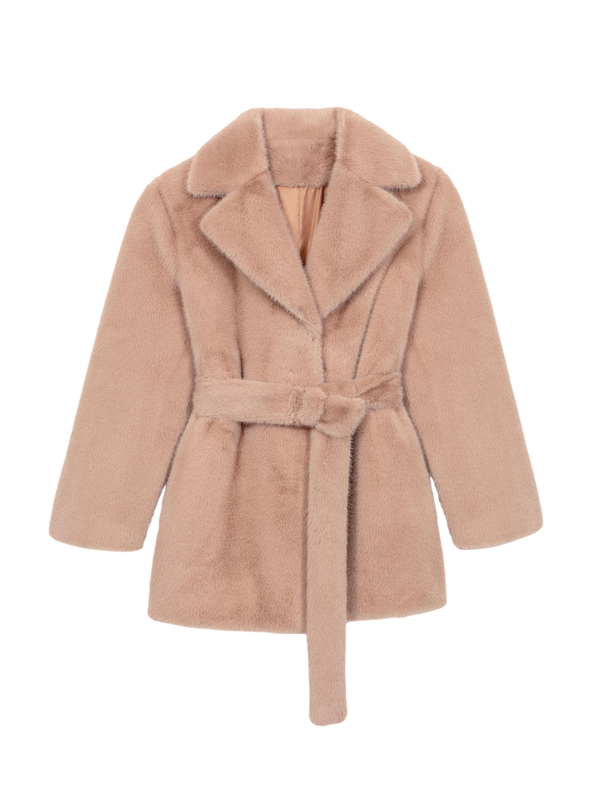 Maje Women's Faux Fur Coat - Camel