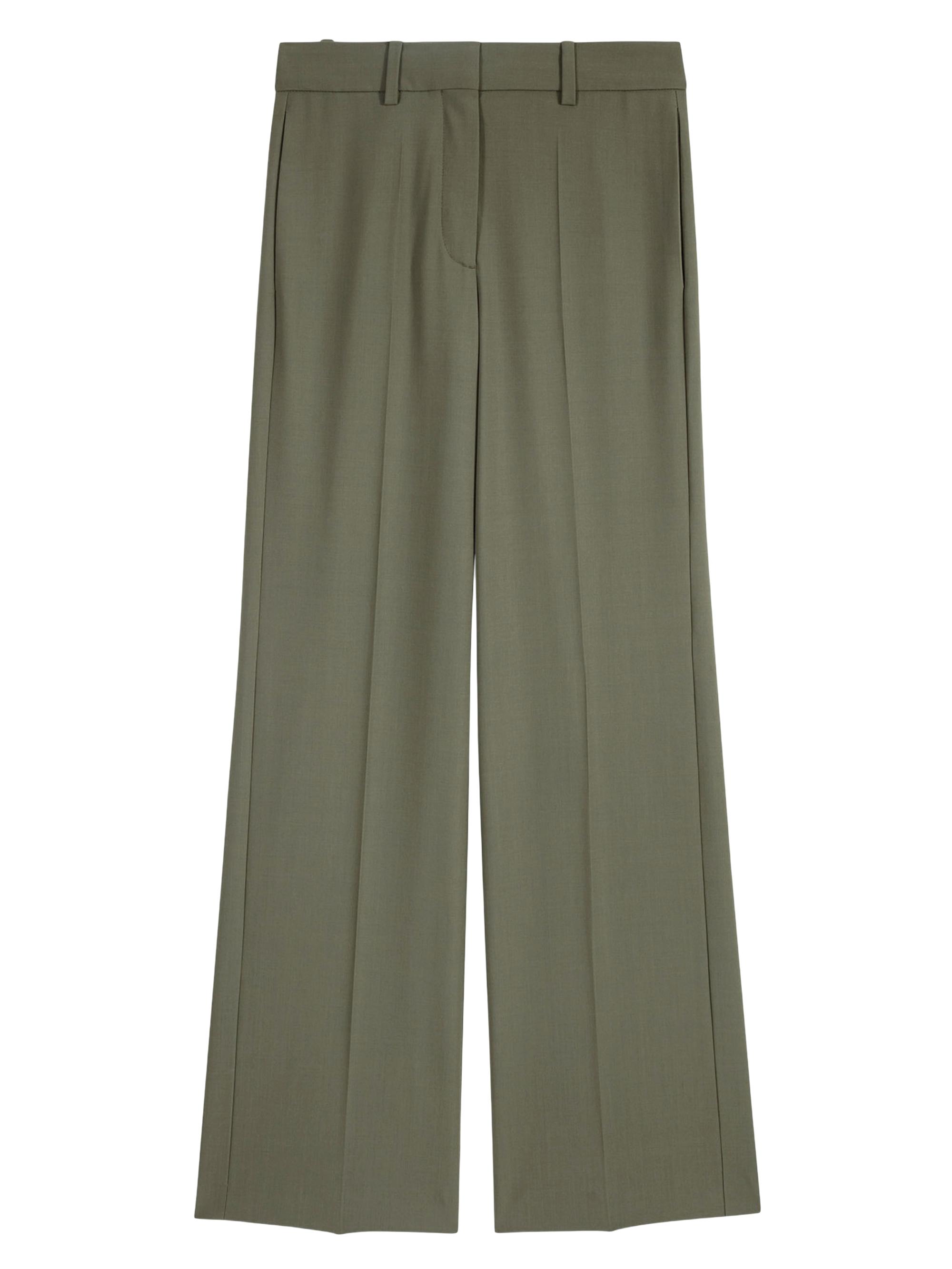 Maje Women's Wide-Leg Suit Trousers - Khaki