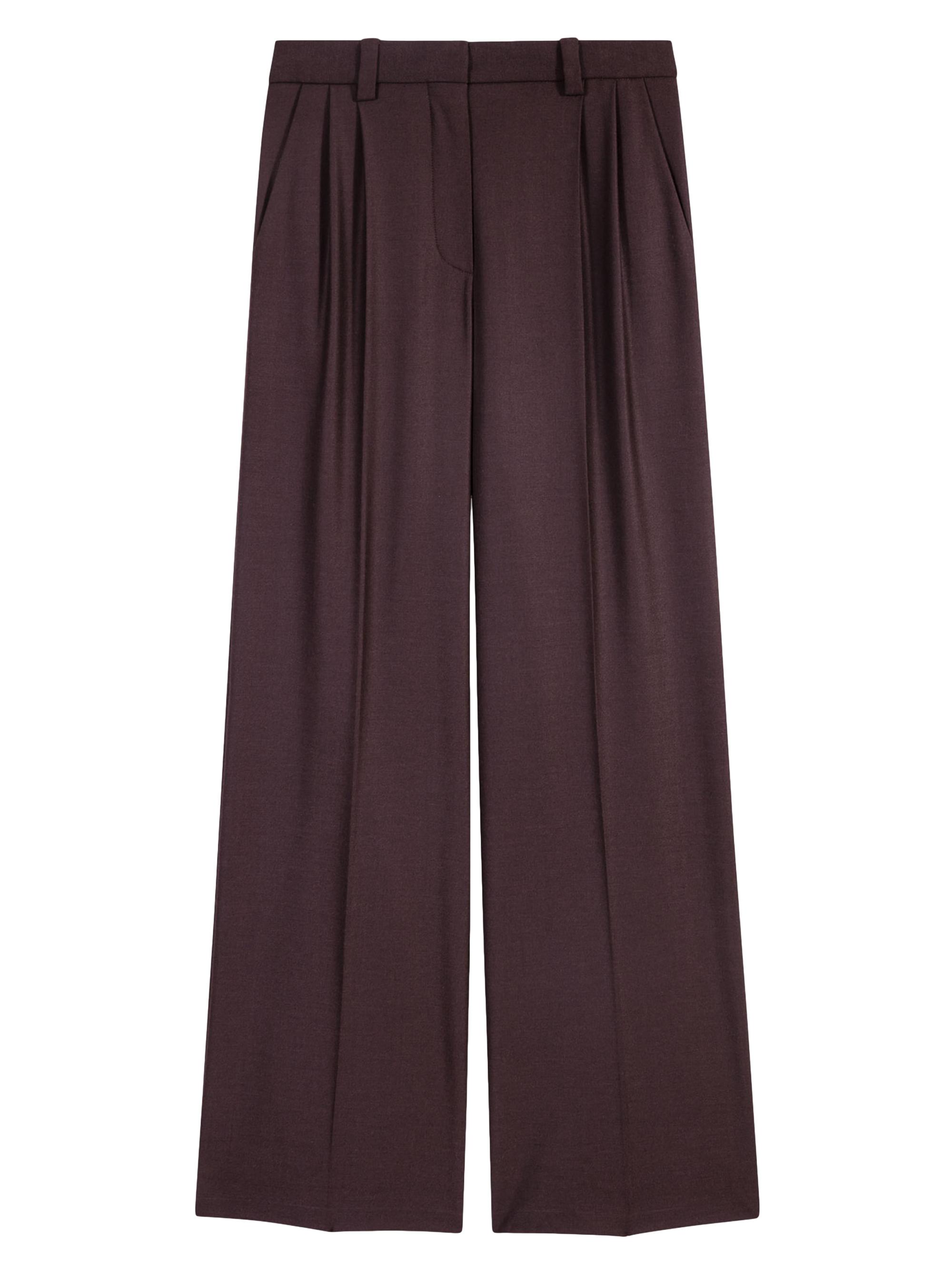 Maje Women's Wide Leg Suit Trousers - Brown