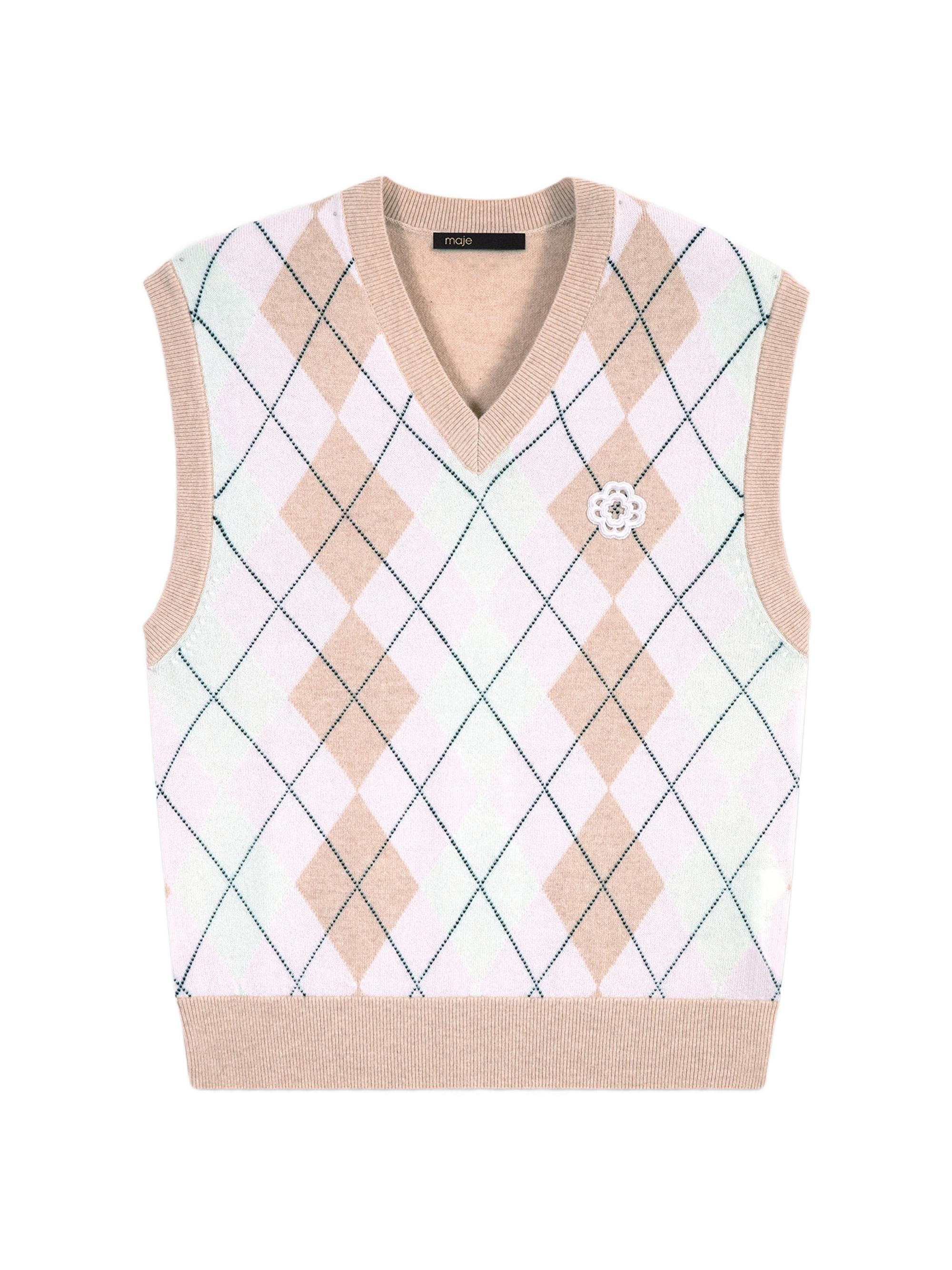 Maje Women's Sleeveless Wool Blend Jumper - Beige