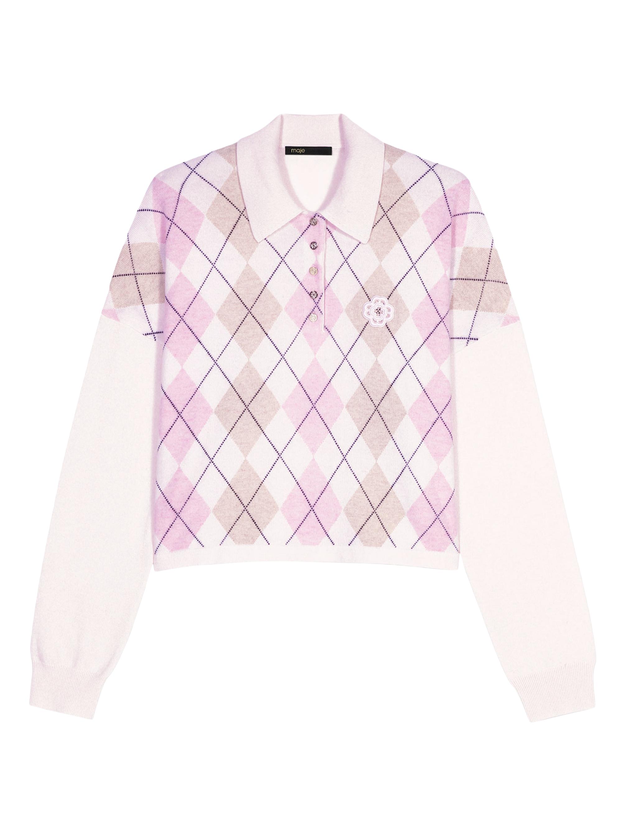 Maje Women's Short Wool-Blend Sweater - Beige